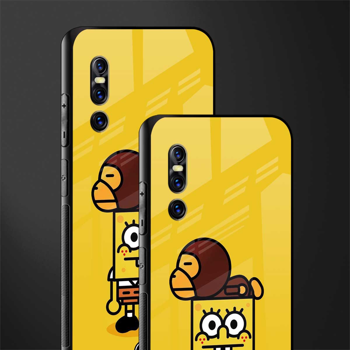 spongebob x bape glass case for vivo v15 pro image-2