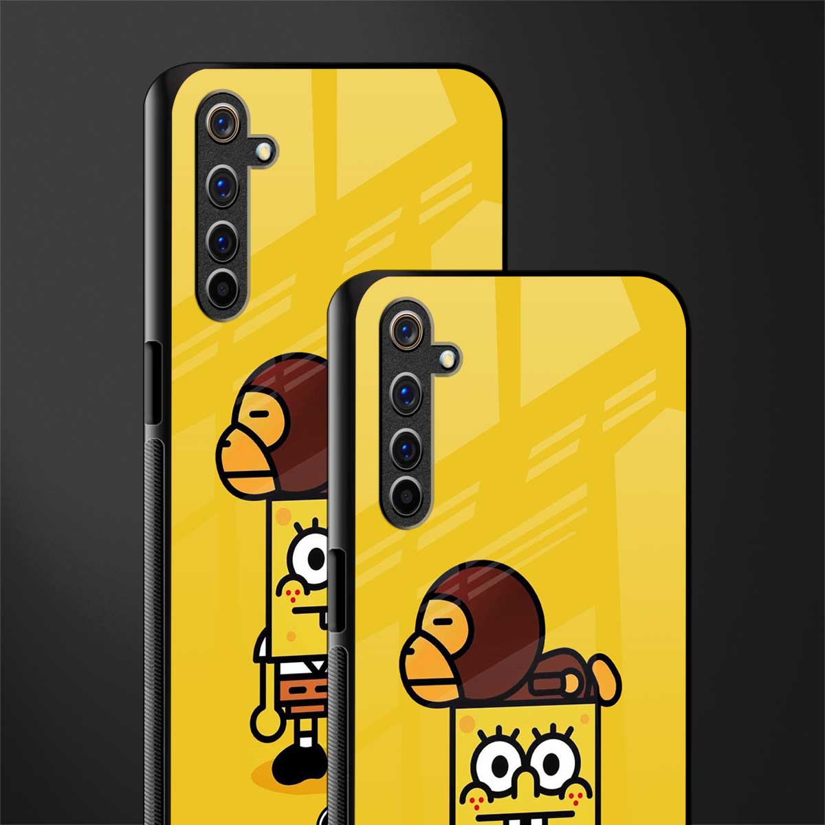 spongebob x bape glass case for realme 6i image-2
