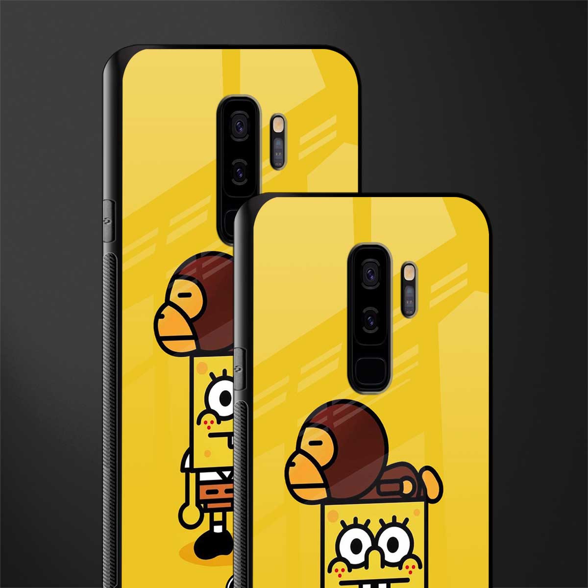 spongebob x bape glass case for samsung galaxy s9 plus image-2