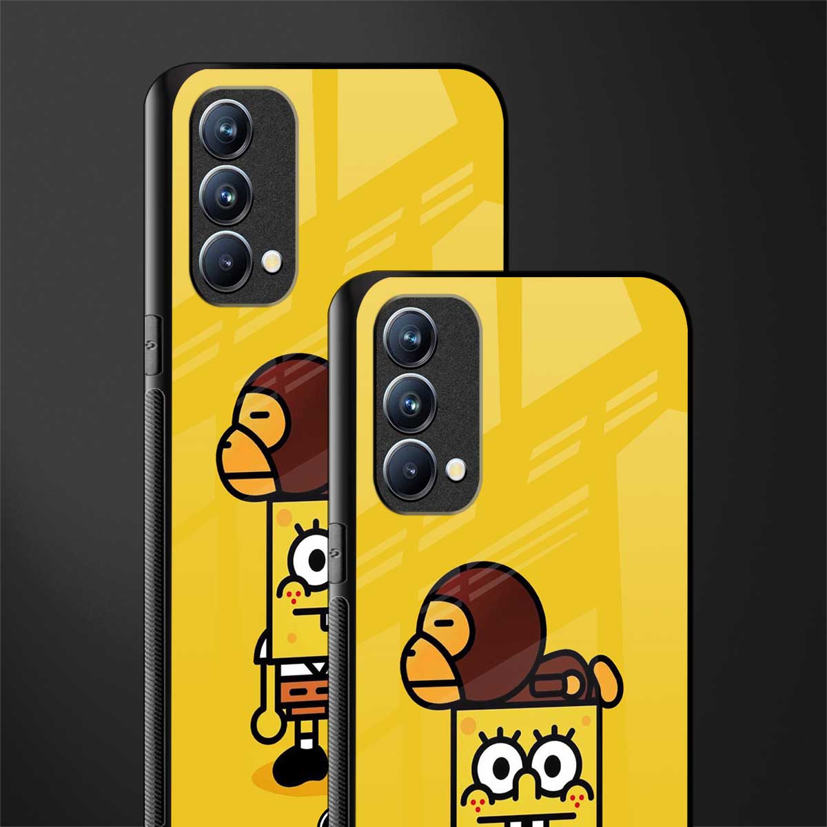 spongebob x bape glass case for oppo f19s image-2