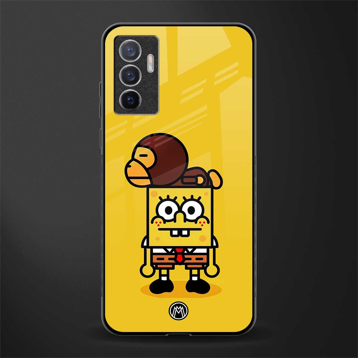 spongebob x bape glass case for vivo v23e image