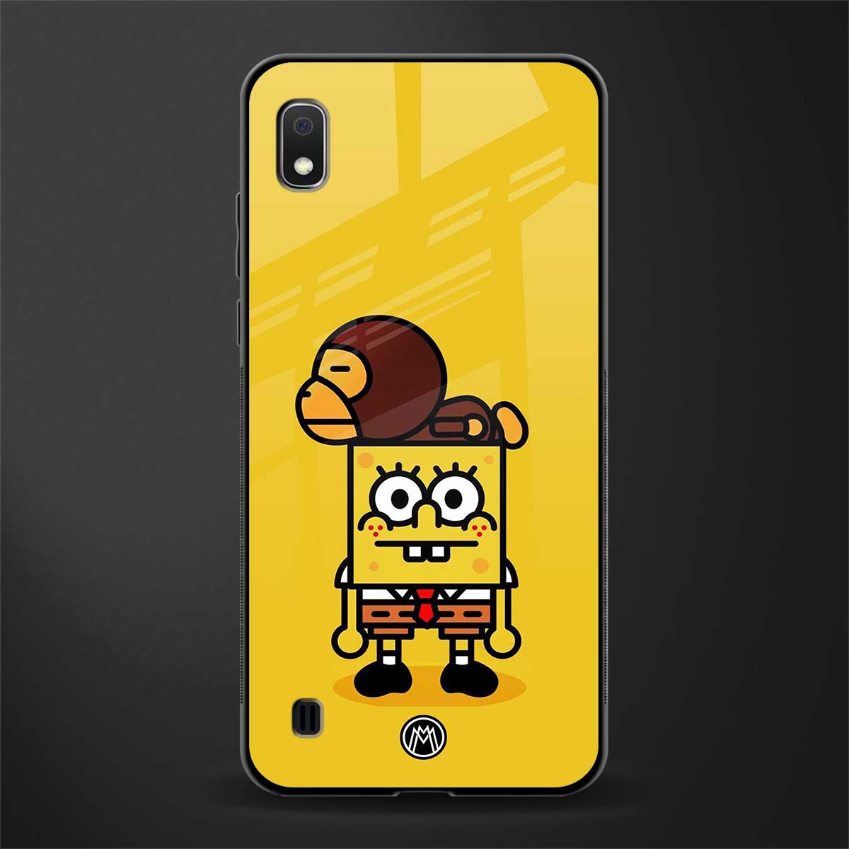 spongebob x bape glass case for samsung galaxy a10 image