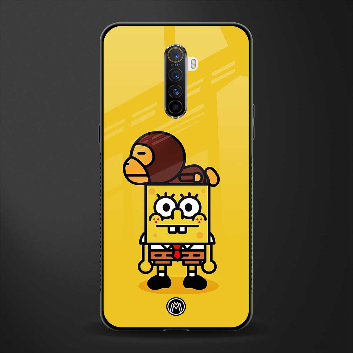 spongebob x bape glass case for realme x2 pro image