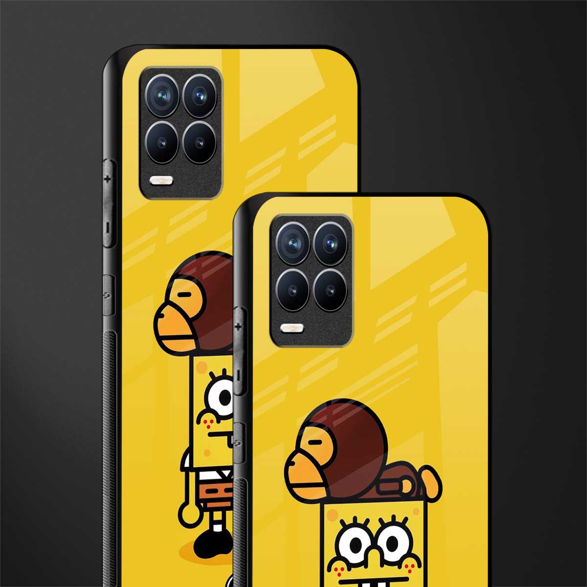 spongebob x bape glass case for realme 8 4g image-2