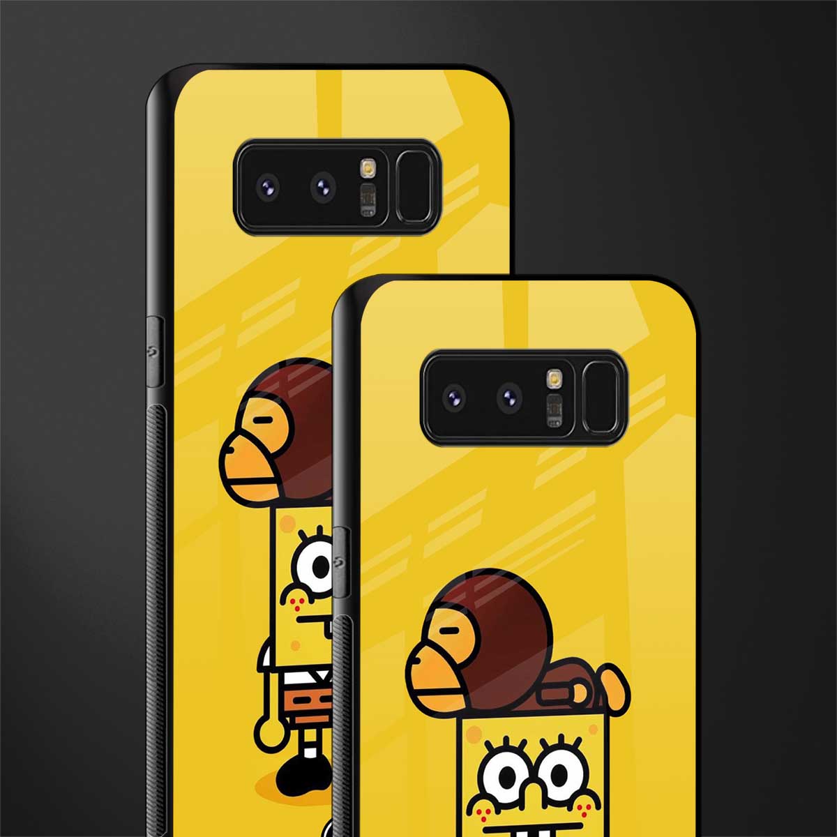 spongebob x bape glass case for samsung galaxy note 8 image-2