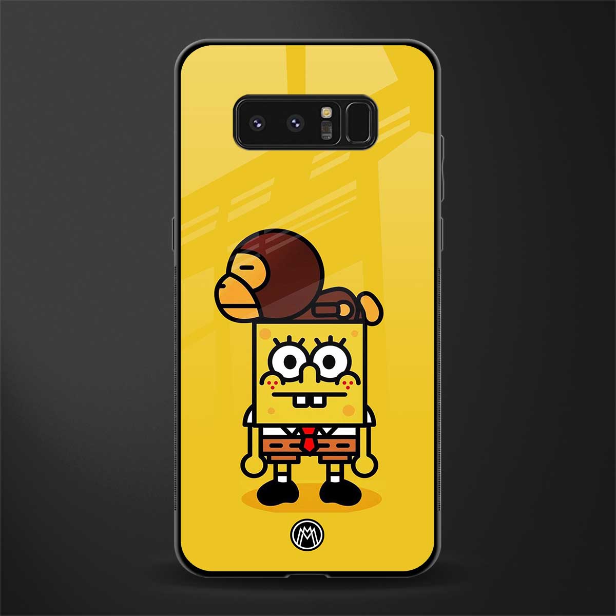 spongebob x bape glass case for samsung galaxy note 8 image