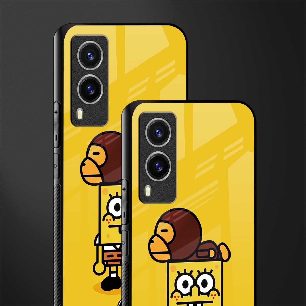 spongebob x bape glass case for vivo v21e 5g image-2
