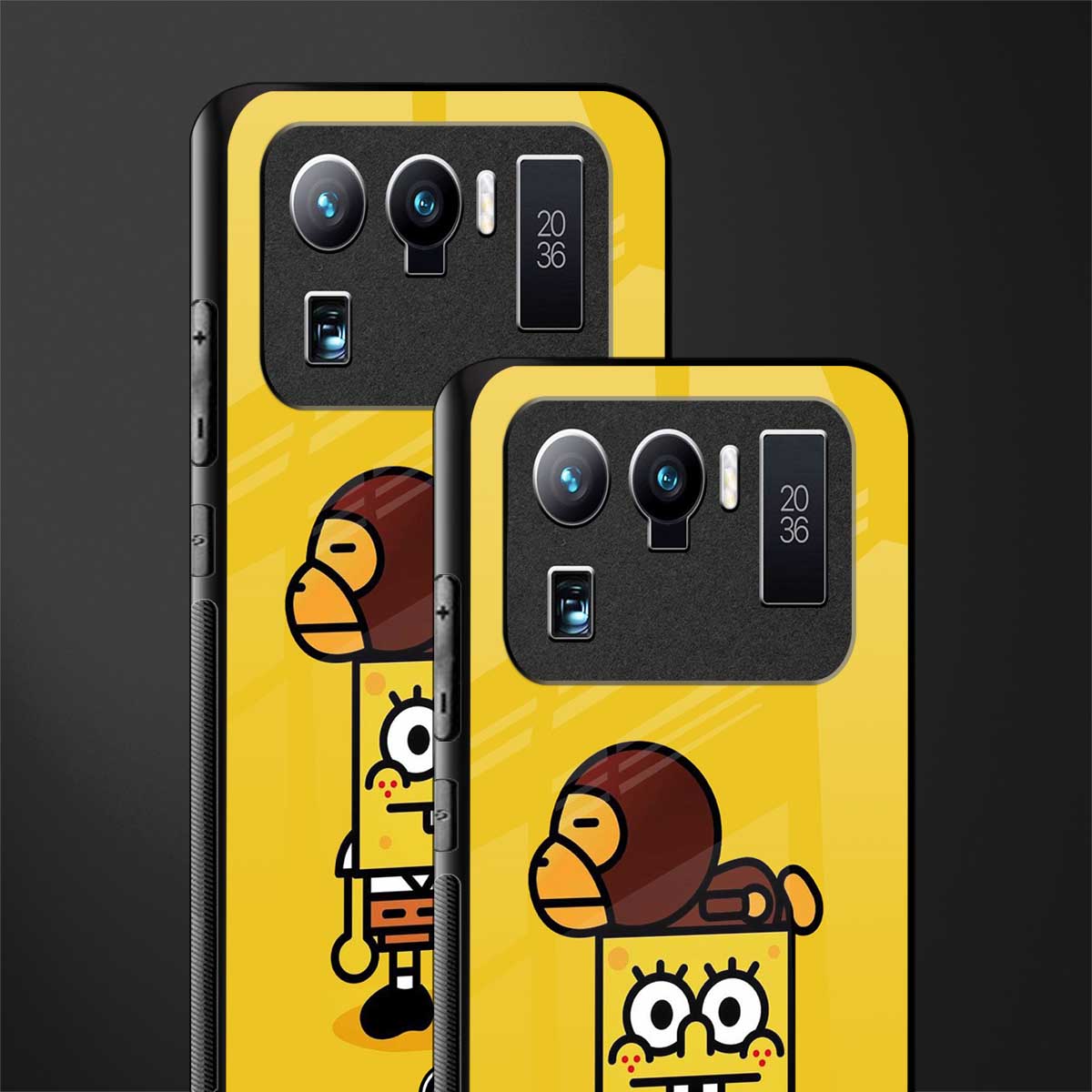 spongebob x bape glass case for mi 11 ultra 5g image-2