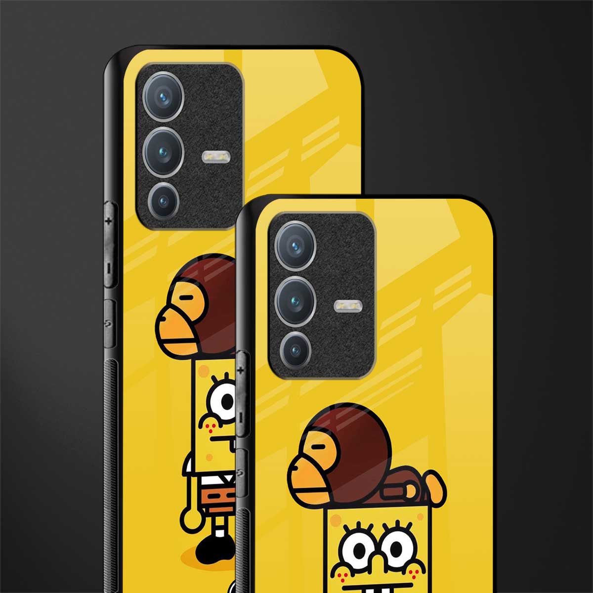 spongebob x bape glass case for vivo v23 pro 5g image-2