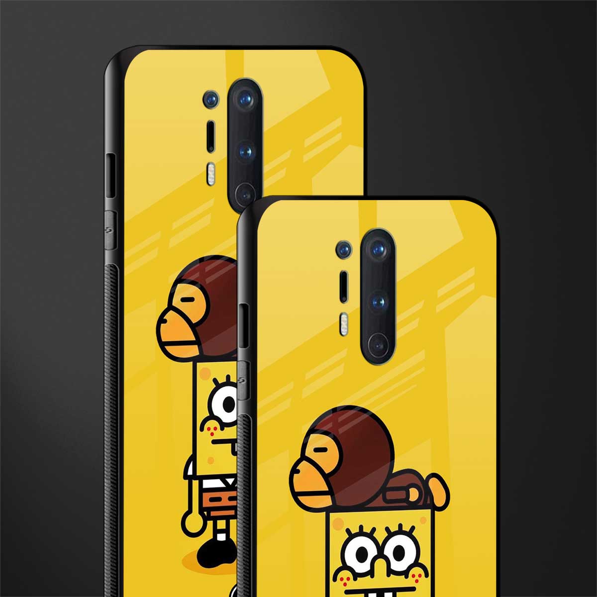 spongebob x bape glass case for oneplus 8 pro image-2