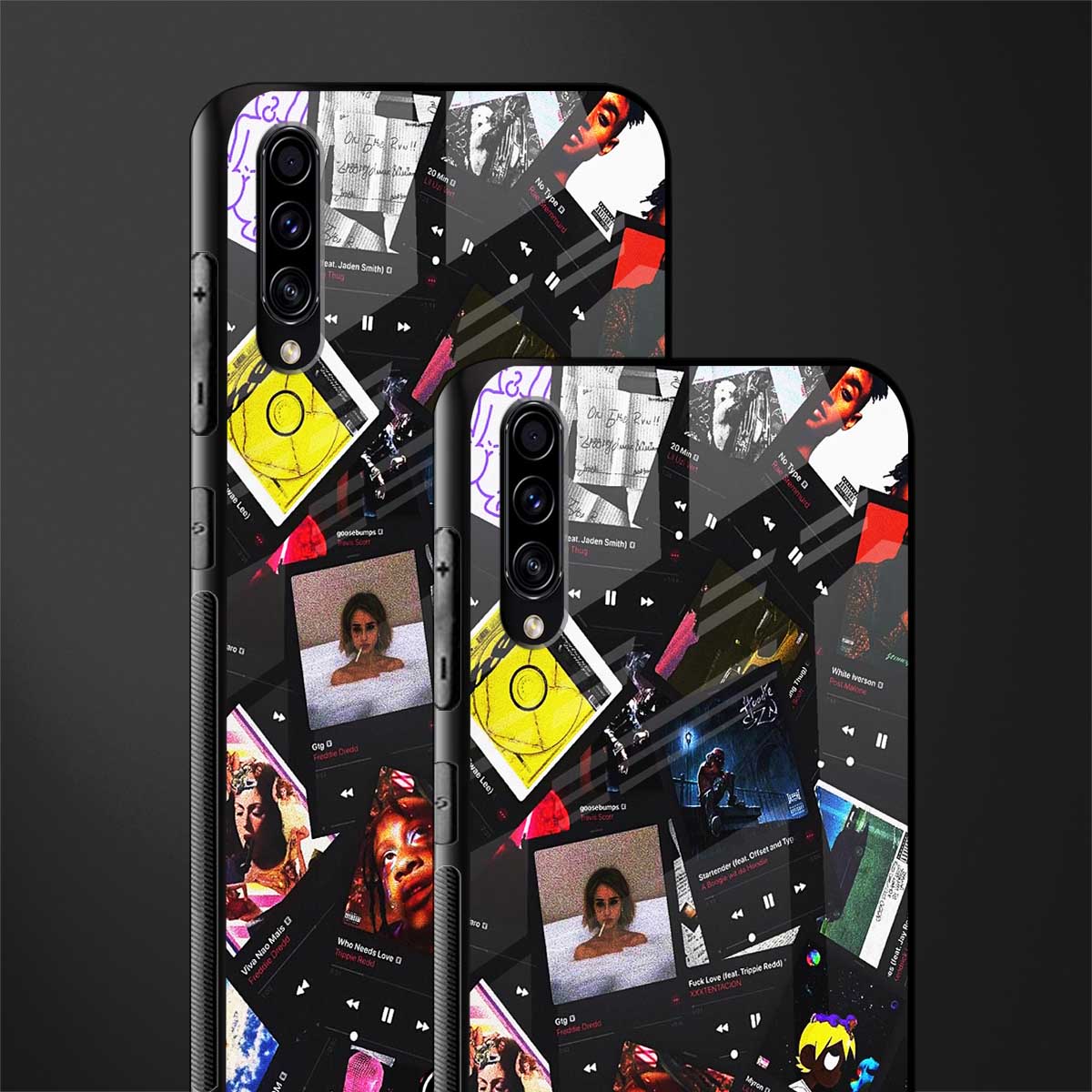 spotify and chill vibes music glass case for samsung galaxy a70 image-2
