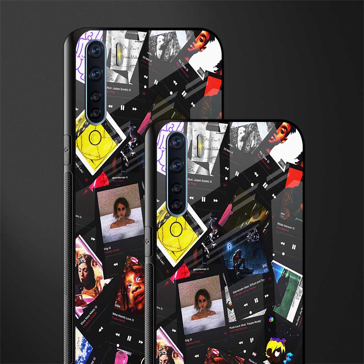 spotify and chill vibes music glass case for oppo f15 image-2