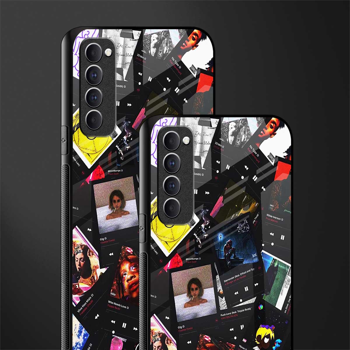 spotify and chill vibes music glass case for oppo reno 4 pro image-2