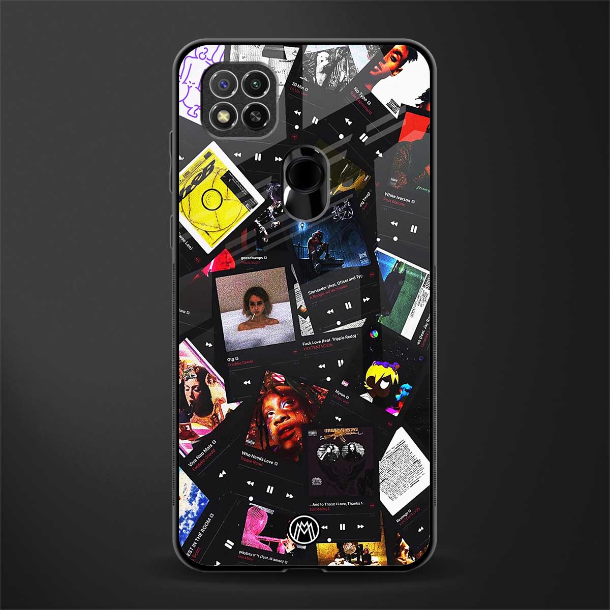 spotify and chill vibes music glass case for redmi 9 image