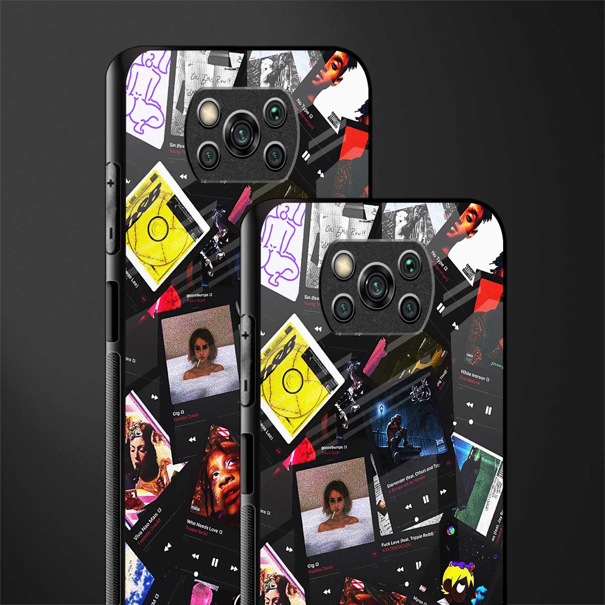spotify and chill vibes music glass case for poco x3 image-2