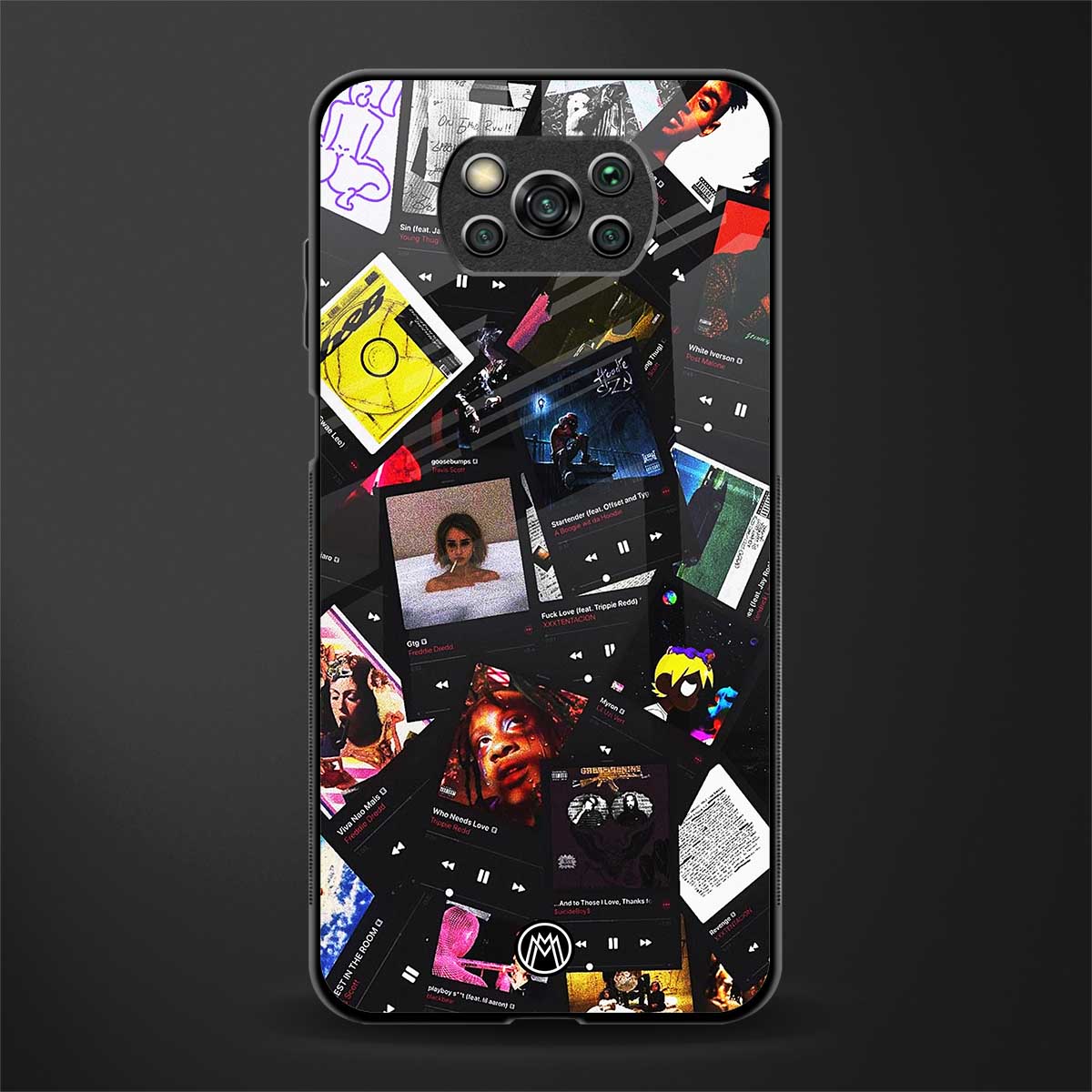 spotify and chill vibes music glass case for poco x3 image