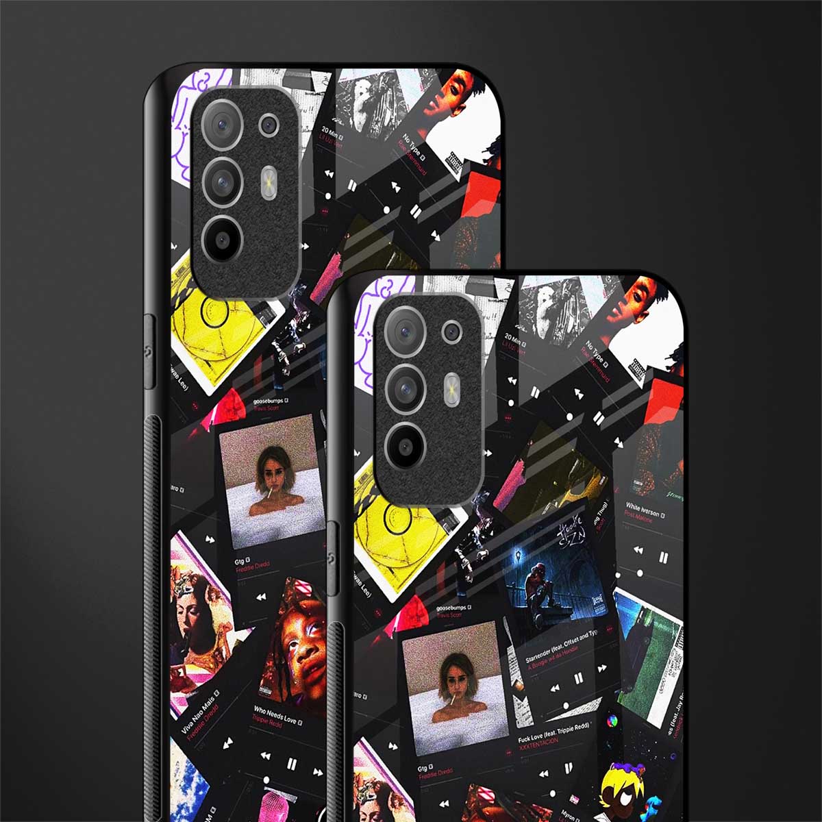 spotify and chill vibes music glass case for oppo f19 pro plus image-2