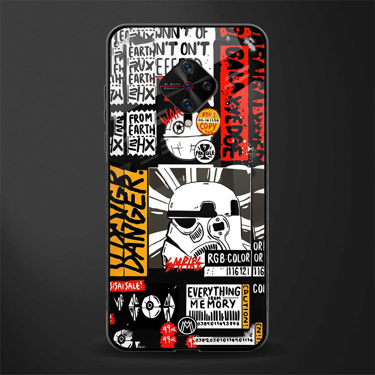 star wars collage glass case for vivo s1 pro image
