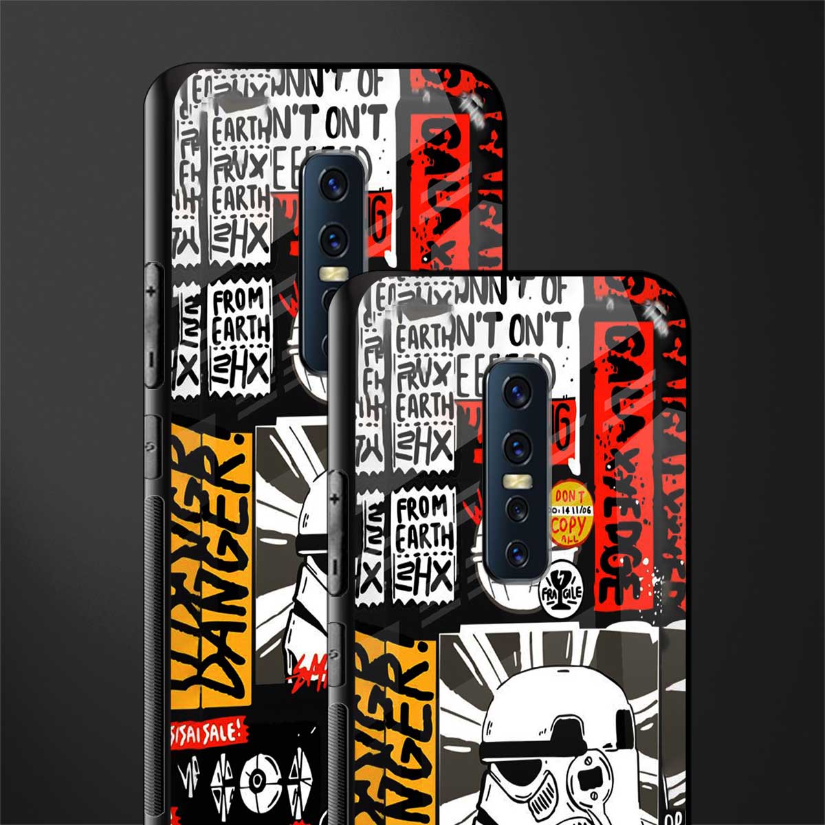 star wars collage glass case for vivo v17 pro image-2
