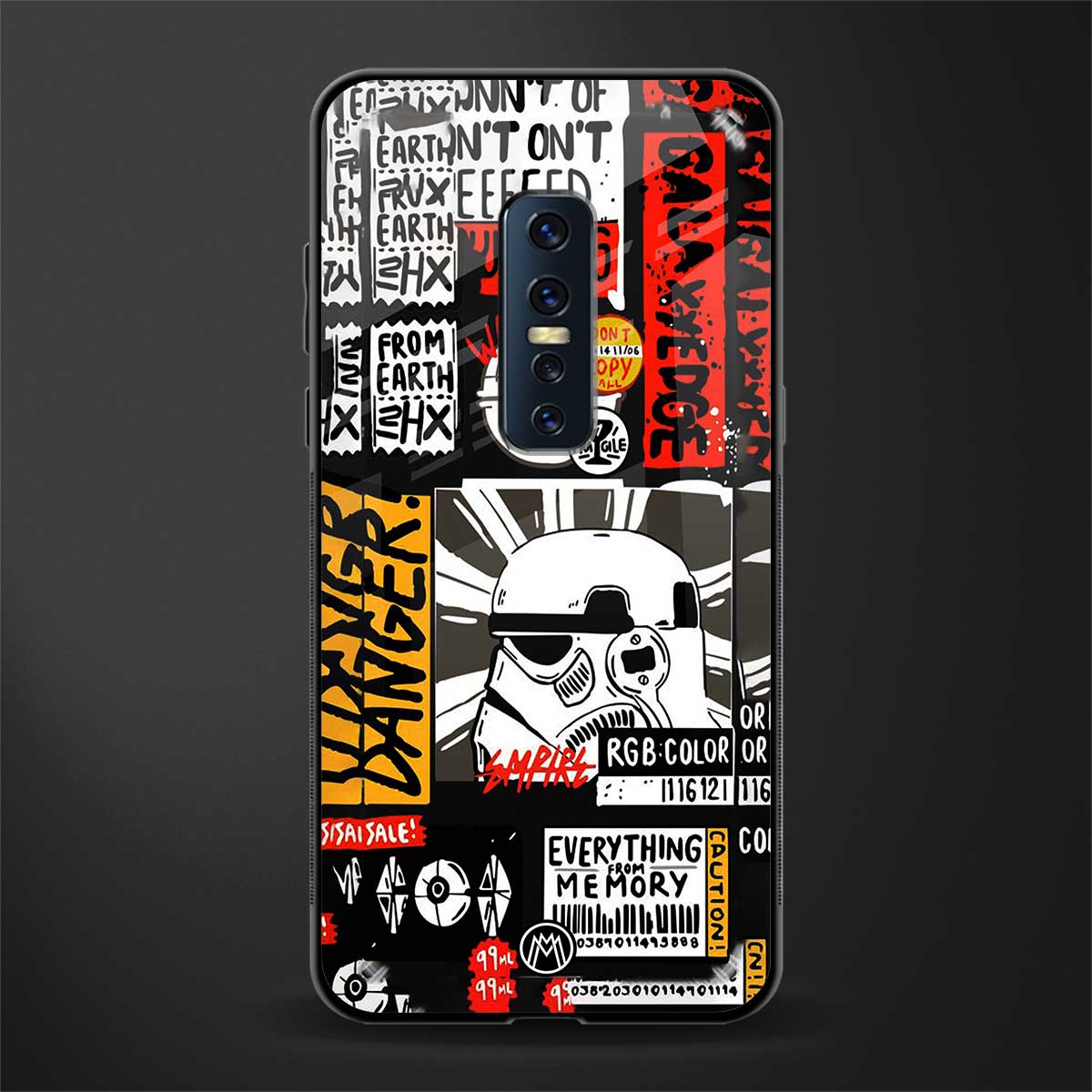 star wars collage glass case for vivo v17 pro image