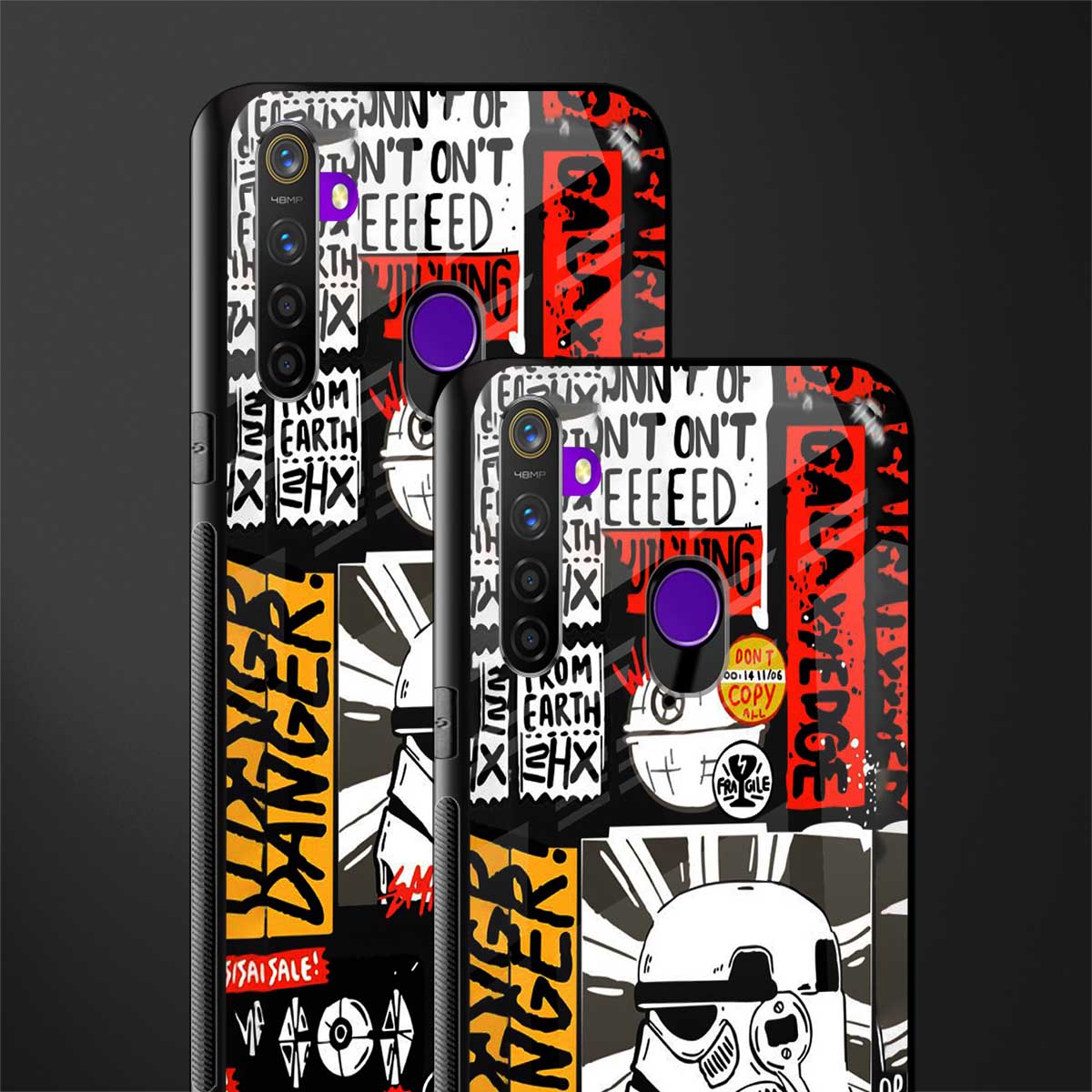 star wars collage glass case for realme 5s image-2