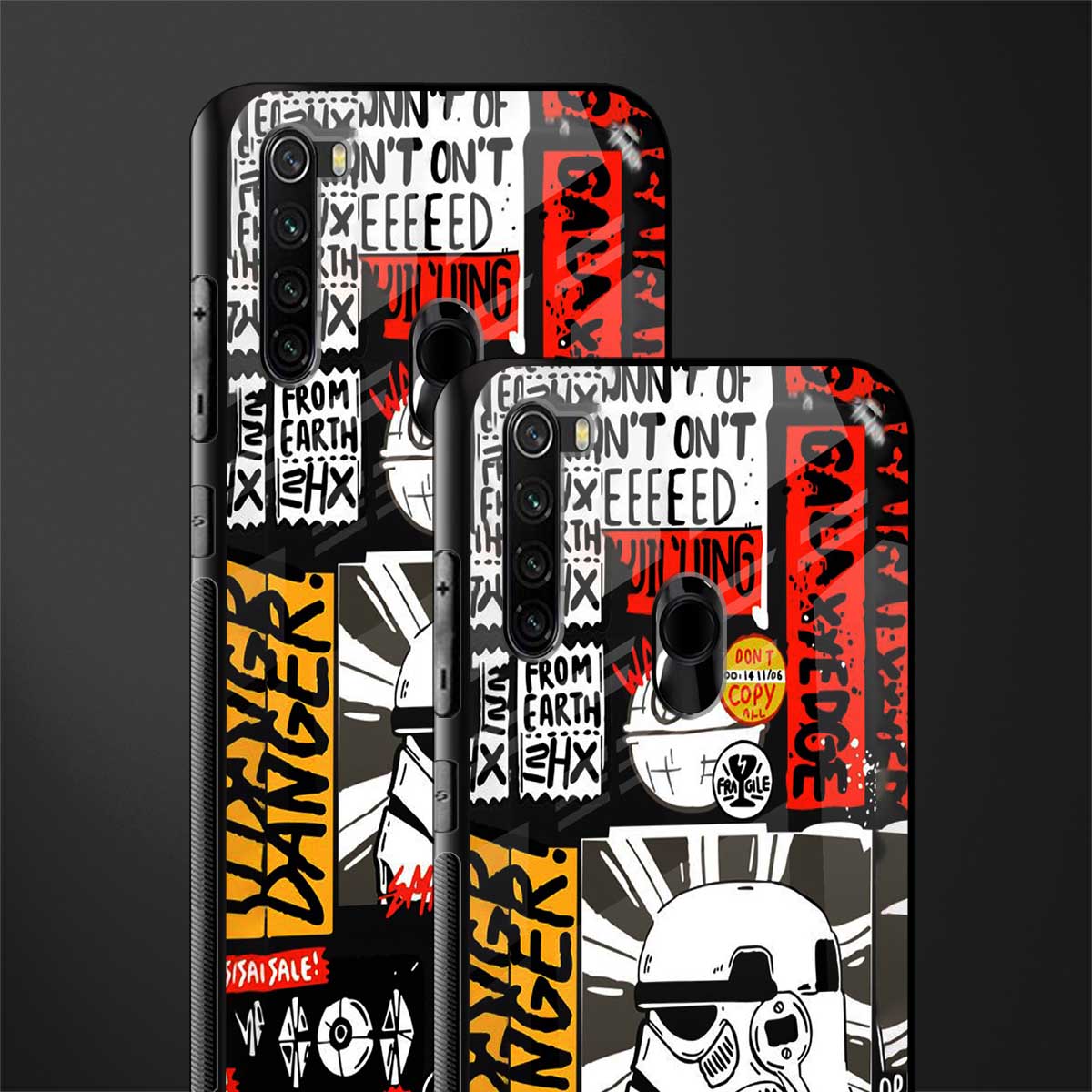 star wars collage glass case for redmi note 8 image-2