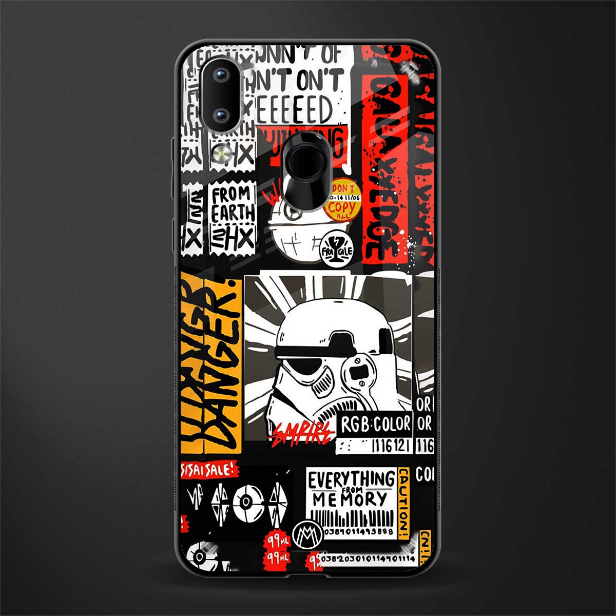 star wars collage glass case for vivo y91 image