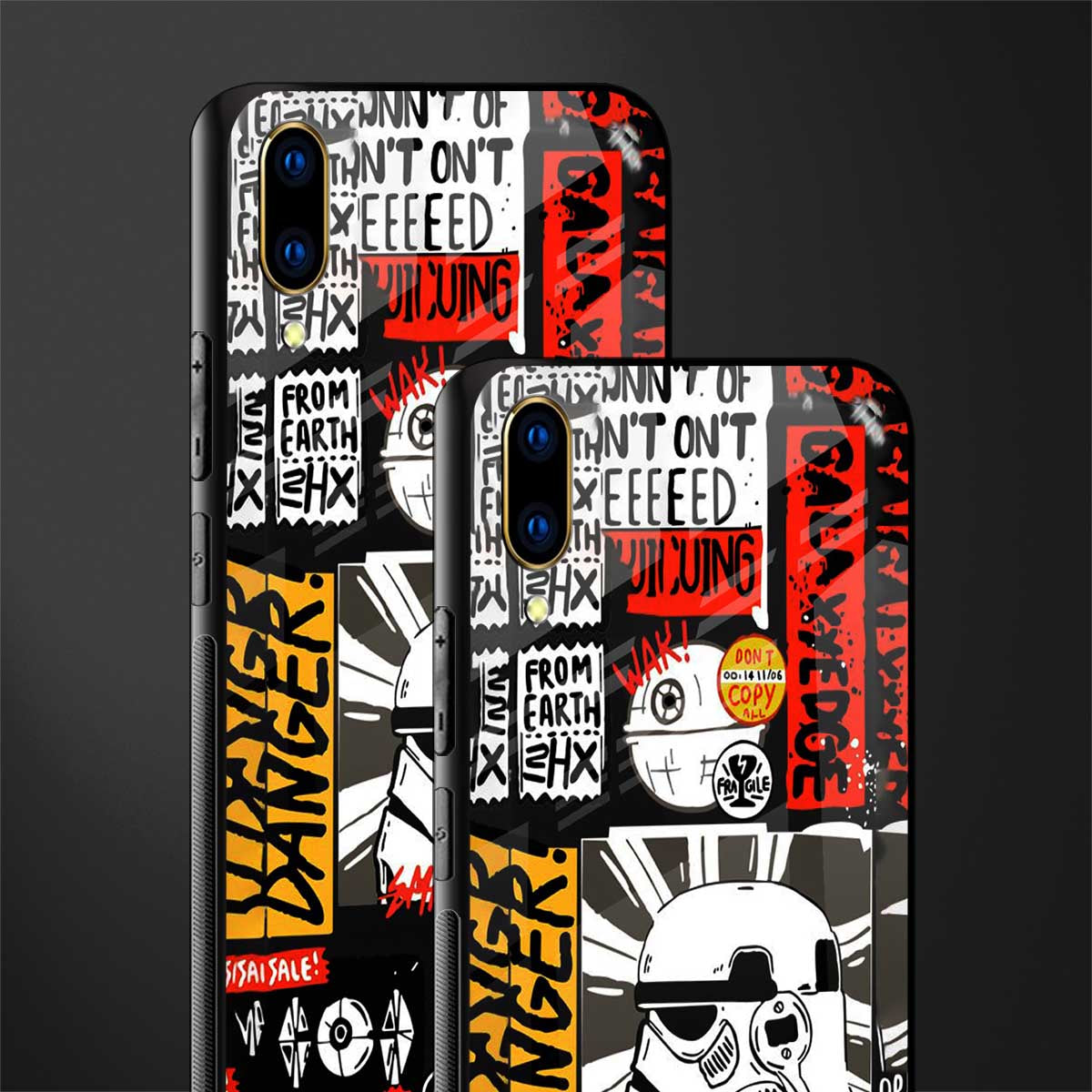 star wars collage glass case for vivo v11 pro image-2