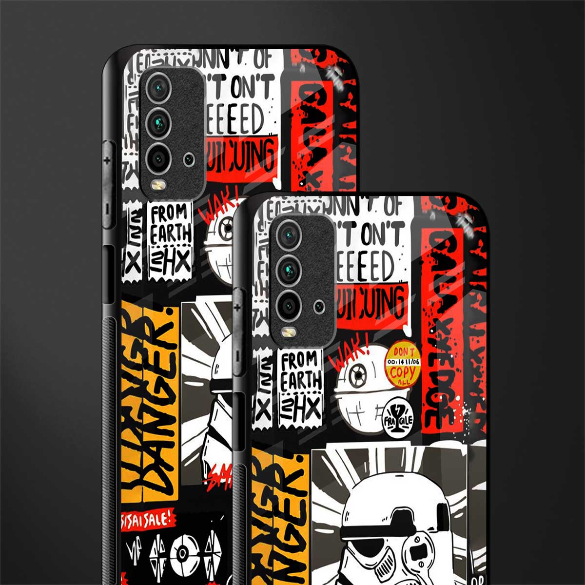 star wars collage glass case for redmi 9 power image-2