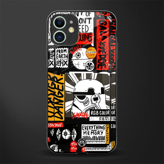 star wars collage glass case for iphone 12 mini image