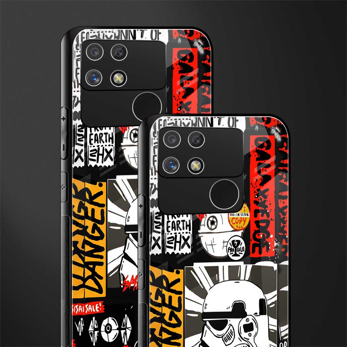 star wars collage back phone cover | glass case for realme narzo 50a