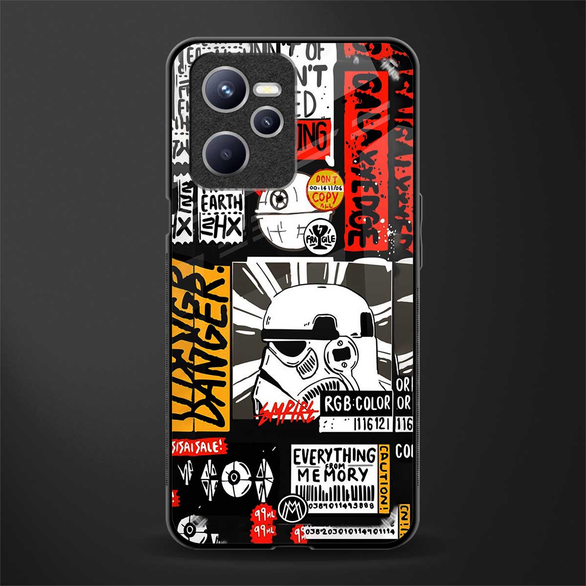 star wars collage glass case for realme c35 image