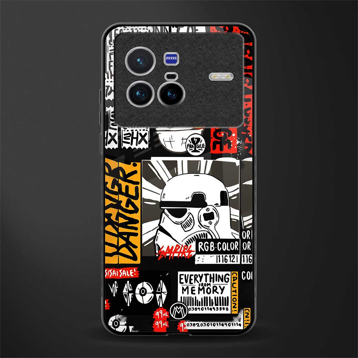 star wars collage glass case for vivo x80 image