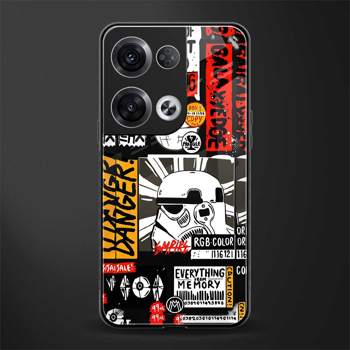 star wars collage back phone cover | glass case for oppo reno 8 pro