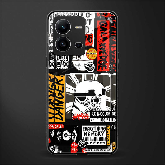 star wars collage back phone cover | glass case for vivo v25-5g
