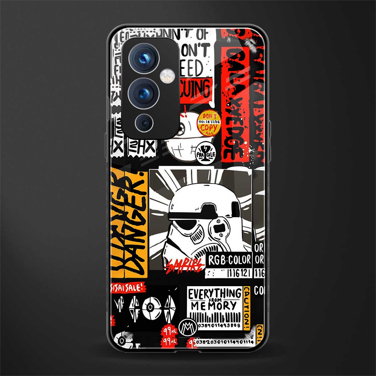 star wars collage back phone cover | glass case for oneplus 9