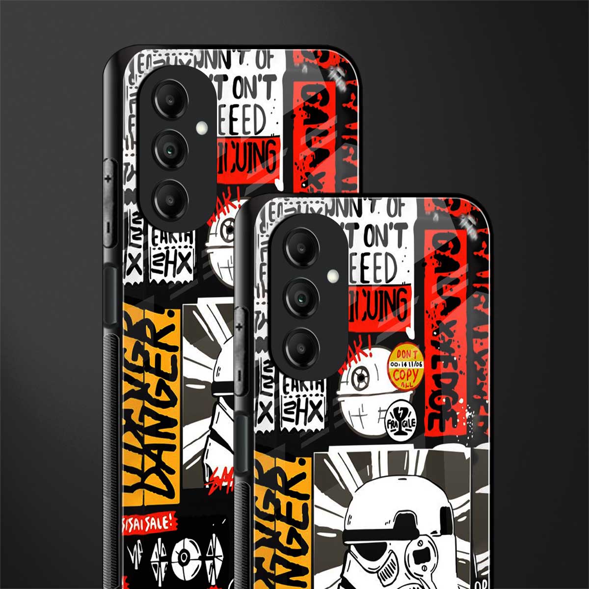 star wars collage back phone cover | glass case for samsung galaxy a14 5g