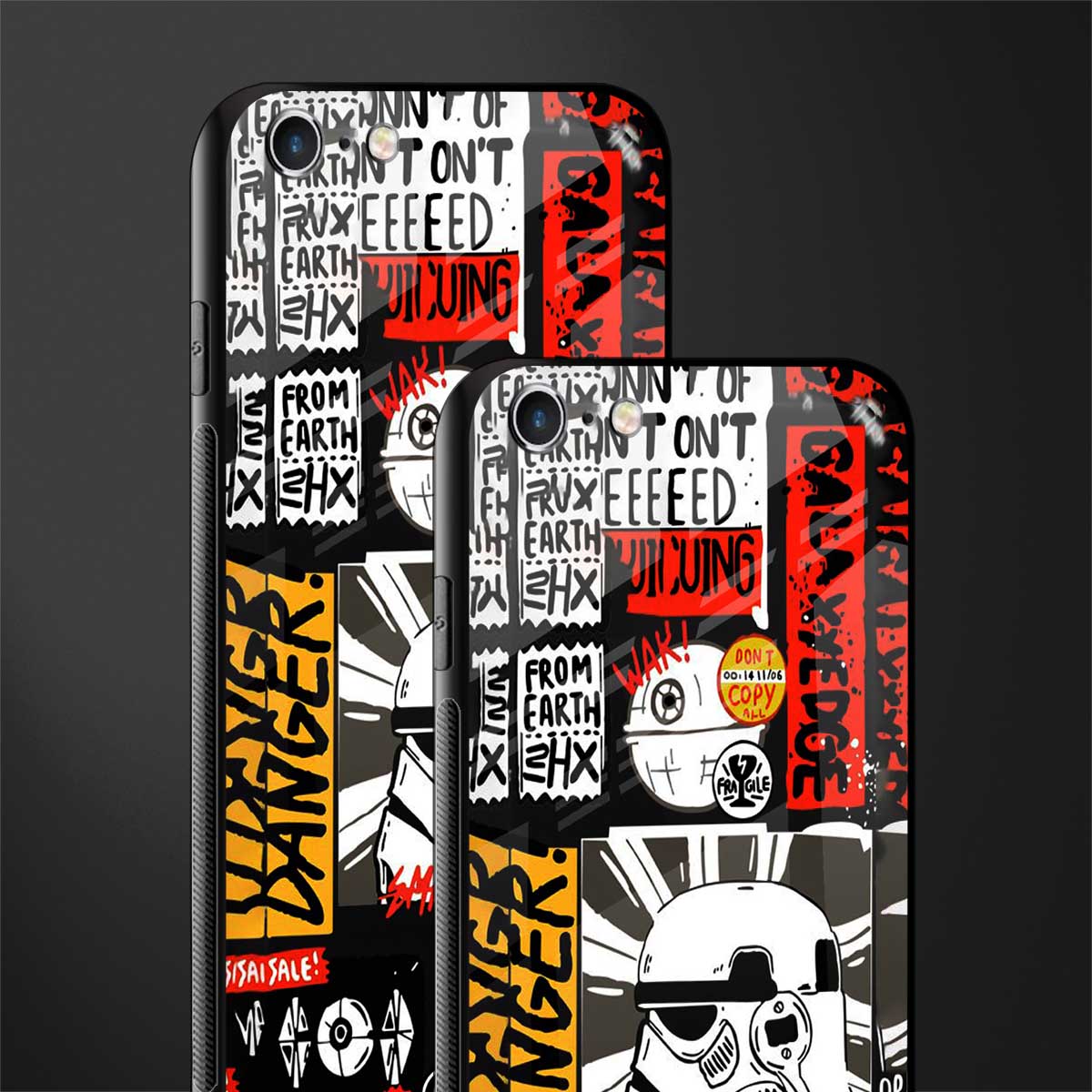 star wars collage glass case for iphone 6 image-2