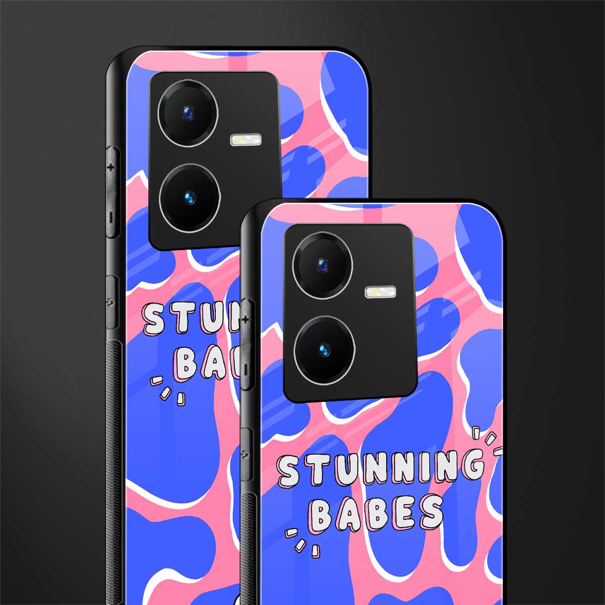 stunning babes back phone cover | glass case for vivo y22