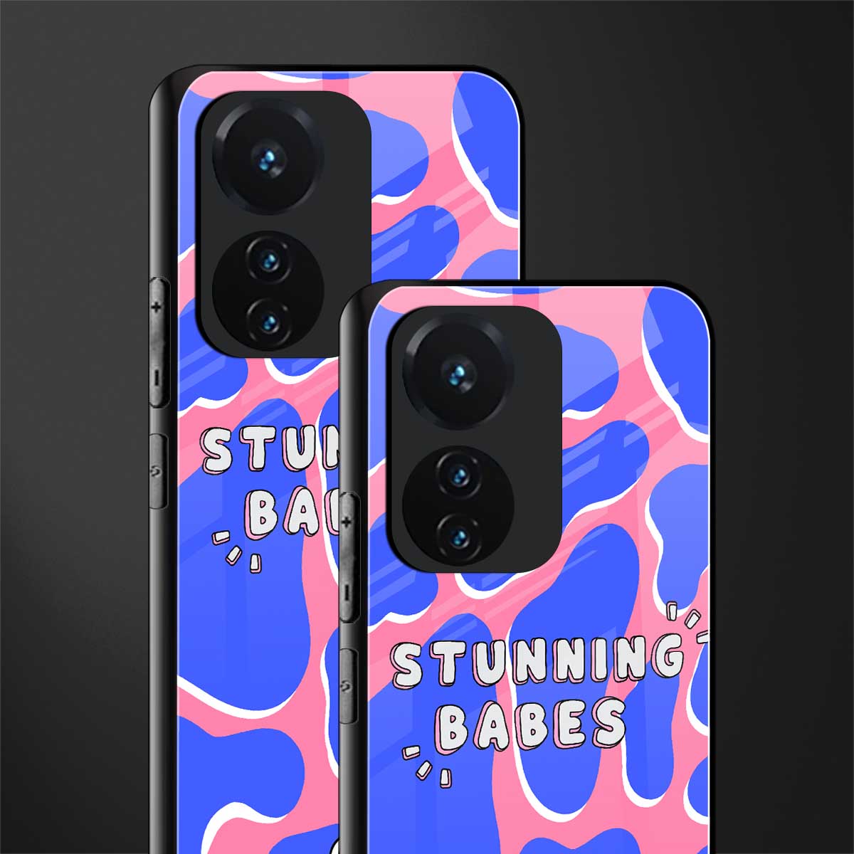 stunning babes back phone cover | glass case for vivo t1 44w 4g
