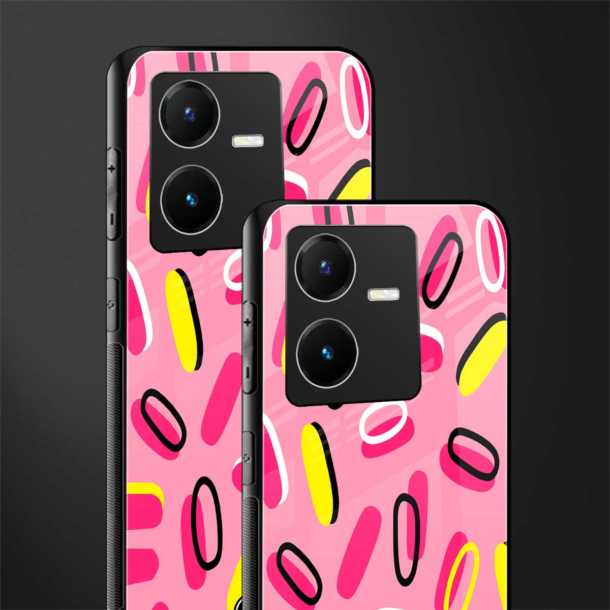 suger coating back phone cover | glass case for vivo y22