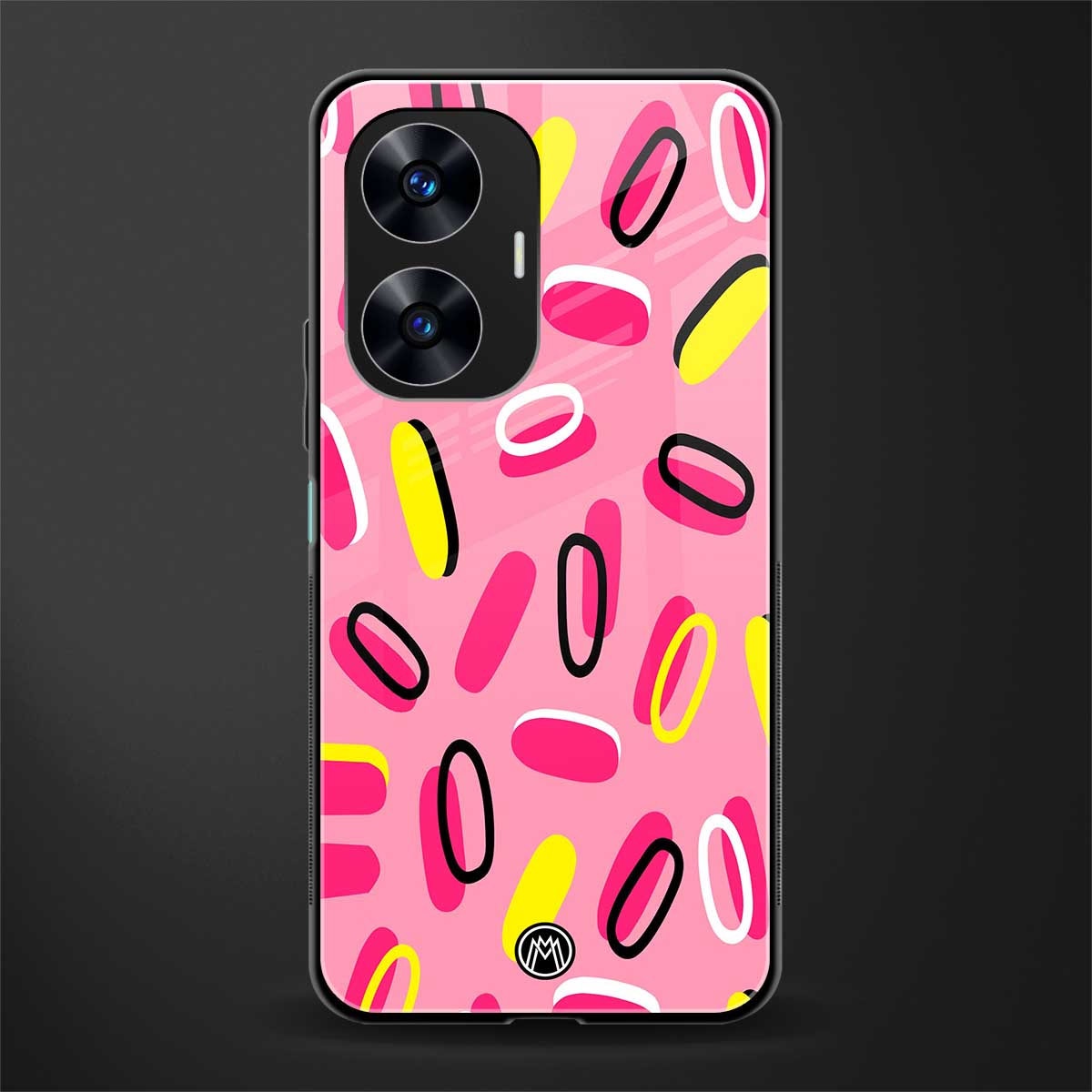 suger coating back phone cover | glass case for realme c55