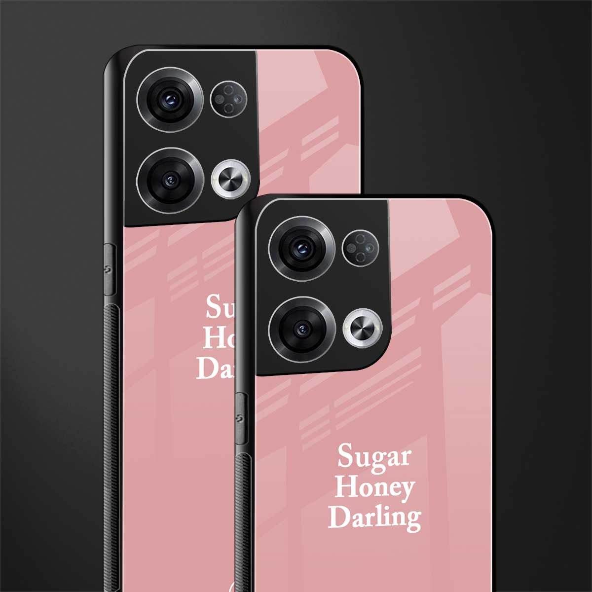 suger honey darling back phone cover | glass case for oppo reno 8