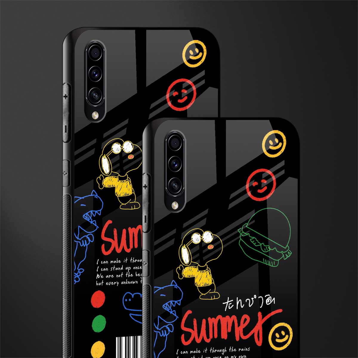 summer motivation glass case for samsung galaxy a70 image-2