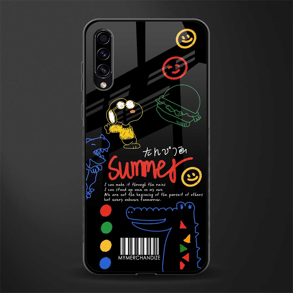 summer motivation glass case for samsung galaxy a70 image