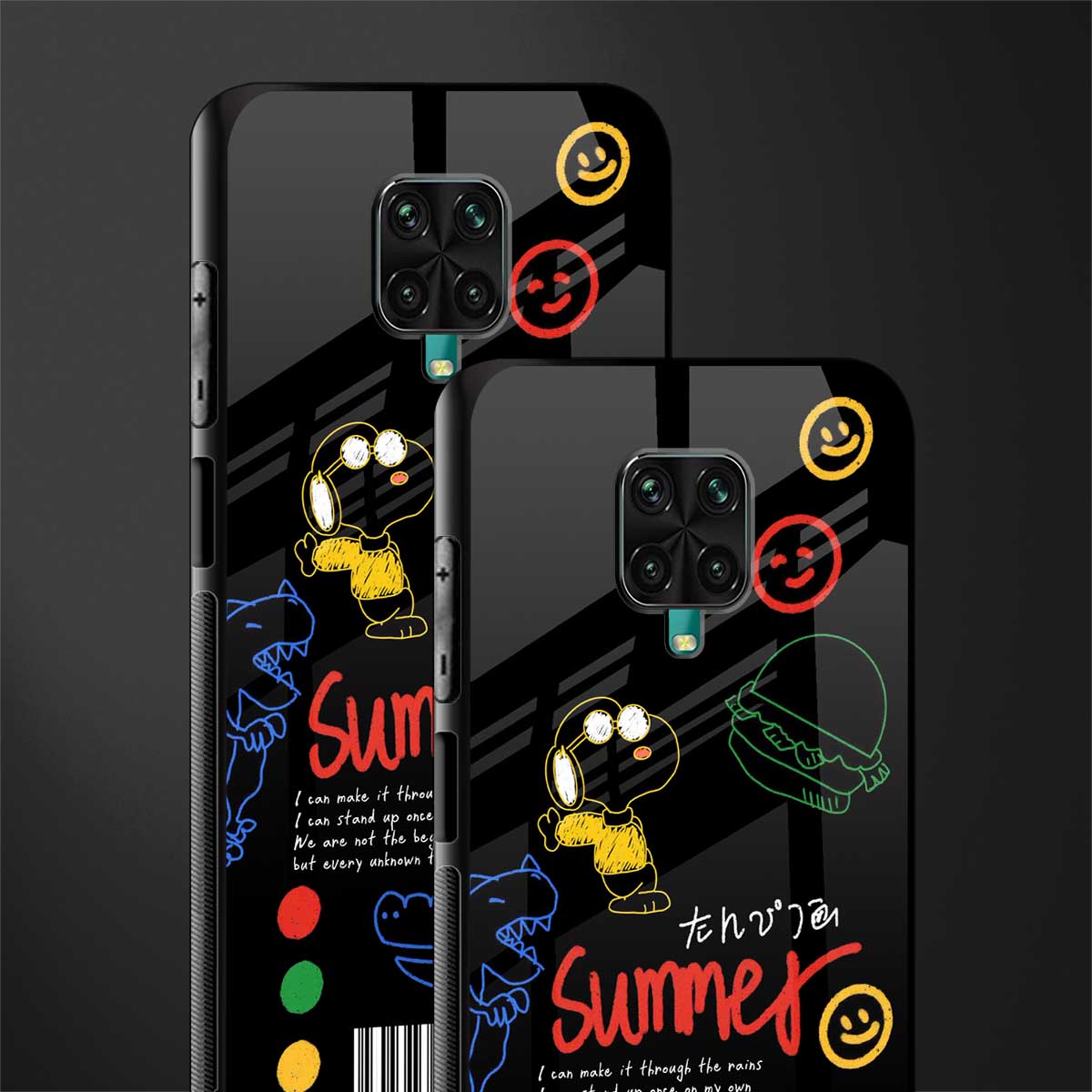 summer motivation glass case for redmi note 9 pro max image-2