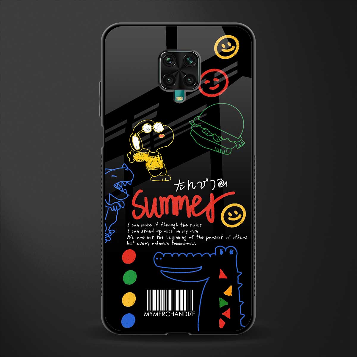 summer motivation glass case for poco m2 pro image