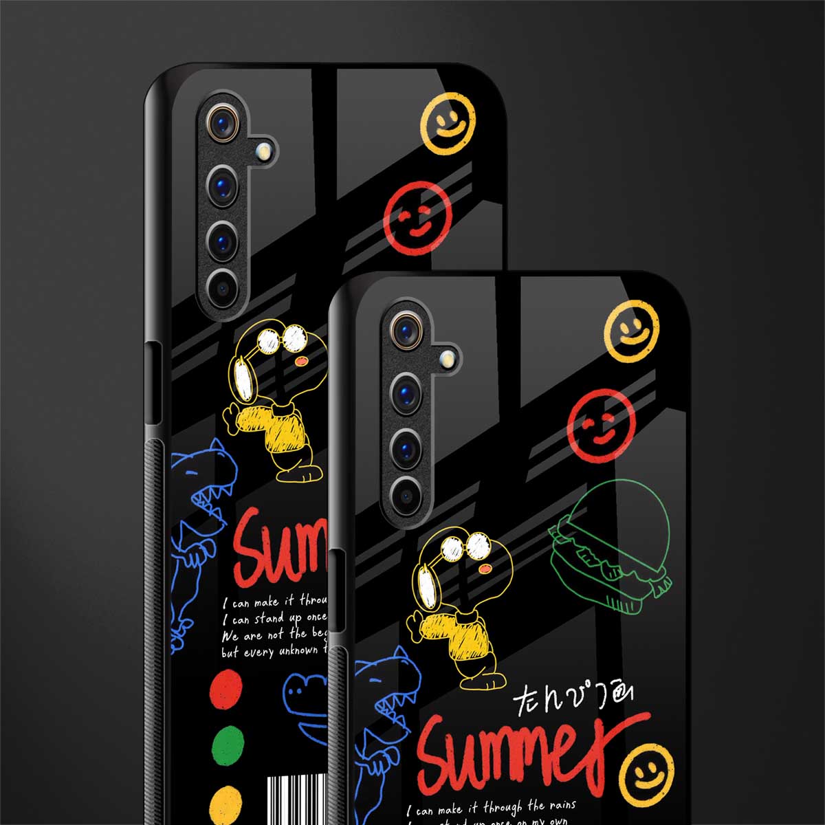 summer motivation glass case for realme 6 image-2