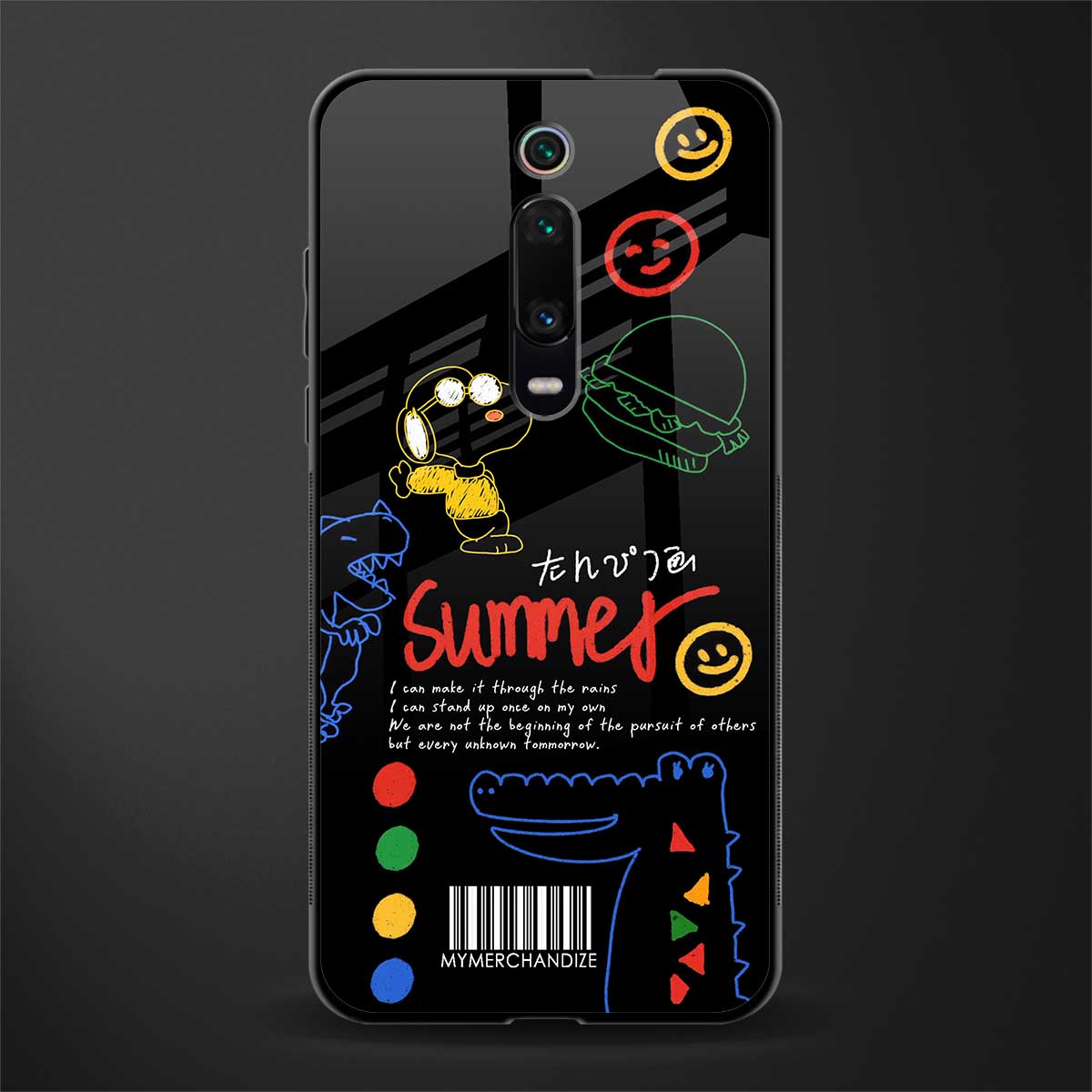 summer motivation glass case for redmi k20 pro image