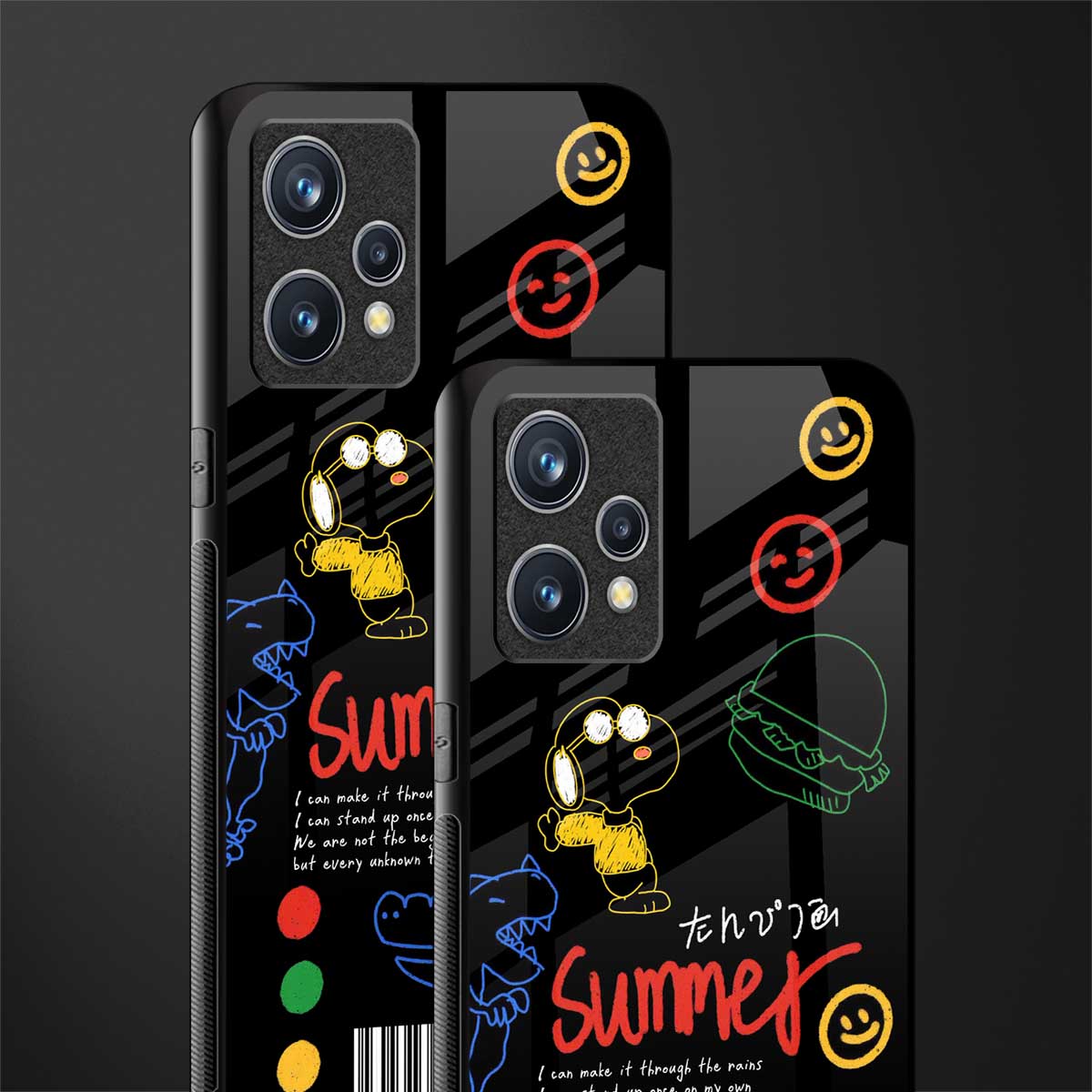 summer motivation glass case for realme 9 4g image-2